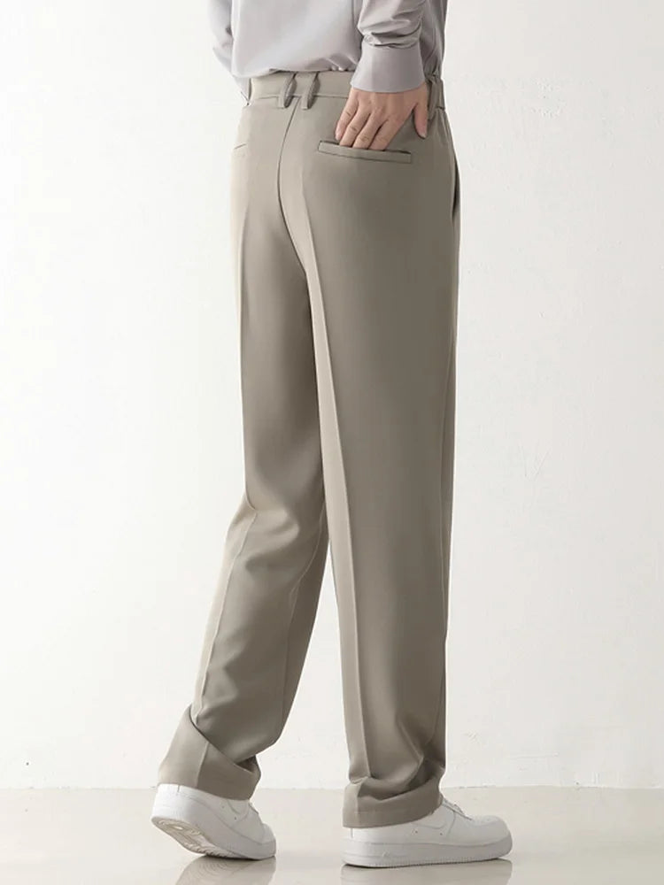 Pantalon homme – Coupe décontractée – Taille élastique – Poches latérales – Style polyvalent