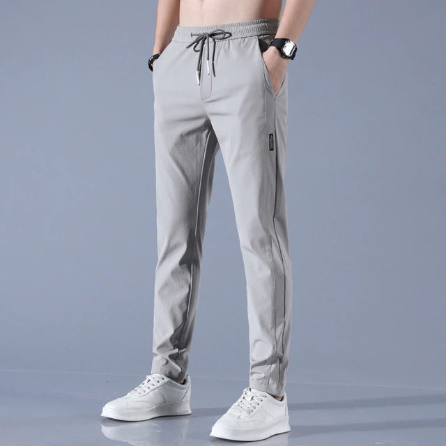 Pantalon Jogging Homme – Coupe Slim Fuselé – Taille Élastique avec Cordon – Tissu Respirant