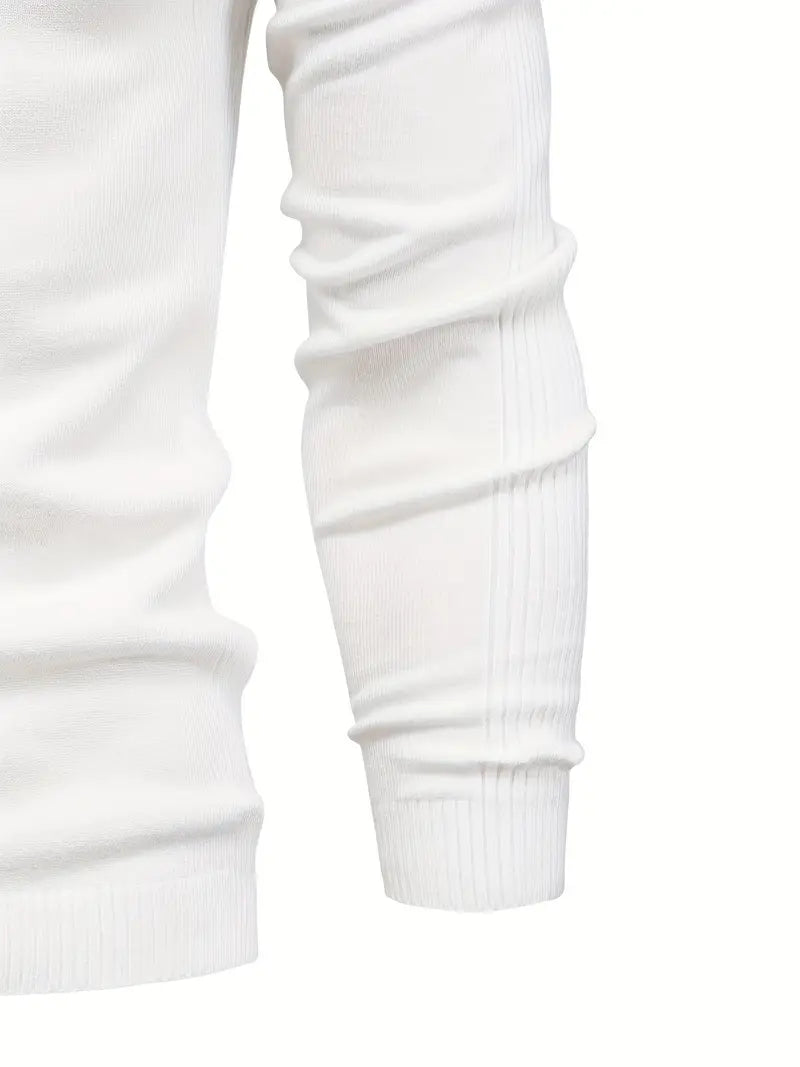Pull homme – Col roulé – Coupe slim – Maille douce – Manches longues casual chic