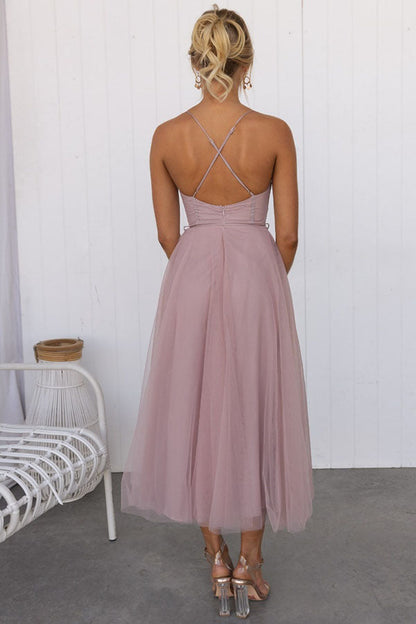 Robe longue femme – Décolleté en V – Bretelles fines – Tissu fluide et léger