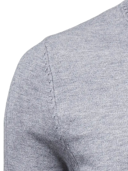 Pull homme – Col roulé – Coupe slim – Maille douce – Manches longues casual chic