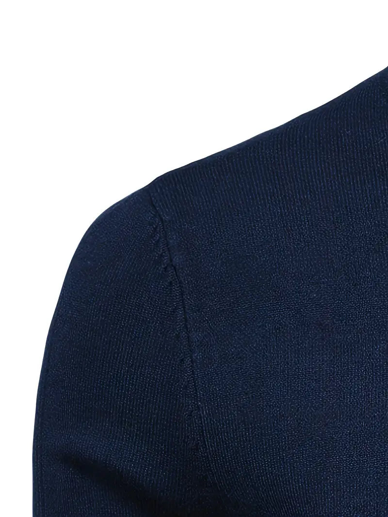 Pull homme – Col roulé – Coupe slim – Maille douce – Manches longues casual chic