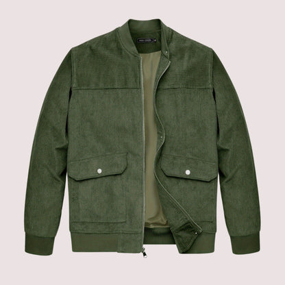 Blouson Baseball en Velours Côtelé pour Homme, Bomber Léger et Élégant