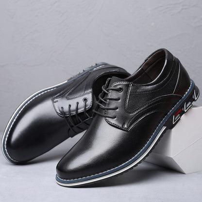 Chaussures habillées homme – Cuir lisse et grainé – Confort orthopédique – Lacets classiques