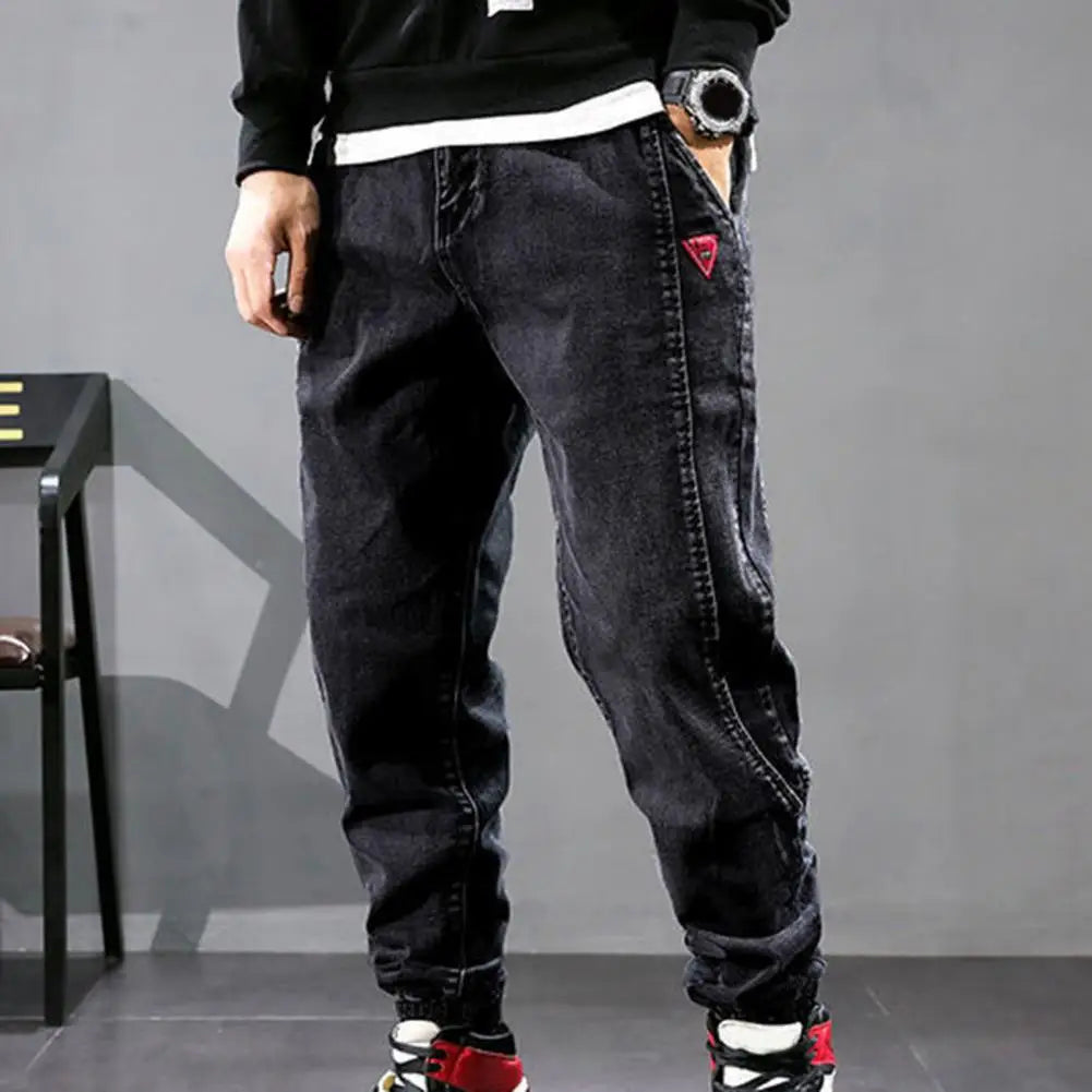 Pantalon cargo homme – Coupe décontractée – Ceinture élastique – Style streetwear