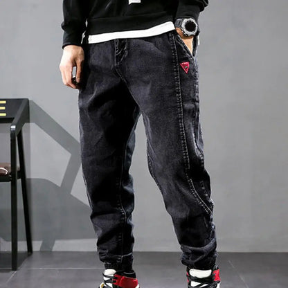 Pantalon cargo homme – Coupe décontractée – Ceinture élastique – Style streetwear