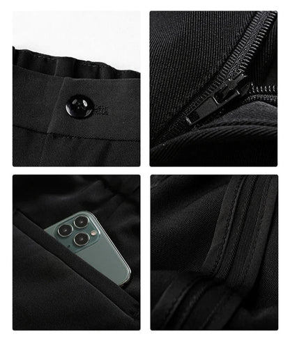 Pantalon homme – Coupe décontractée – Taille élastique – Poches latérales – Style polyvalent