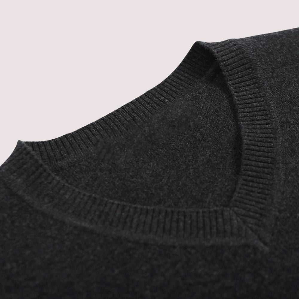 Pull Homme avec Col en V, Coupe Confortable, Style Décontracté ou Formel