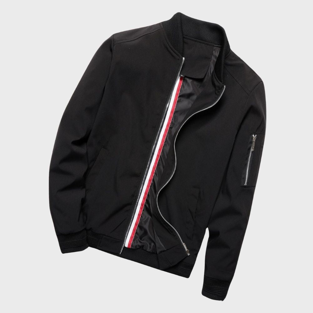 Veste bomber homme – Coupe slim – Tissu léger respirant – Fermeture zippée