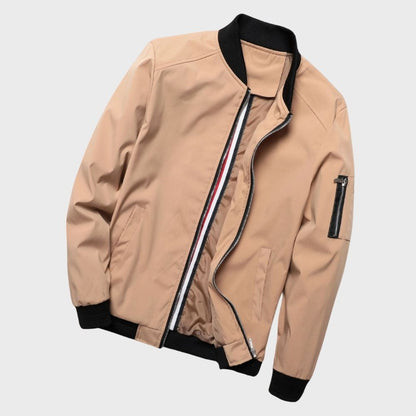 Veste bomber homme – Coupe slim – Tissu léger respirant – Fermeture zippée