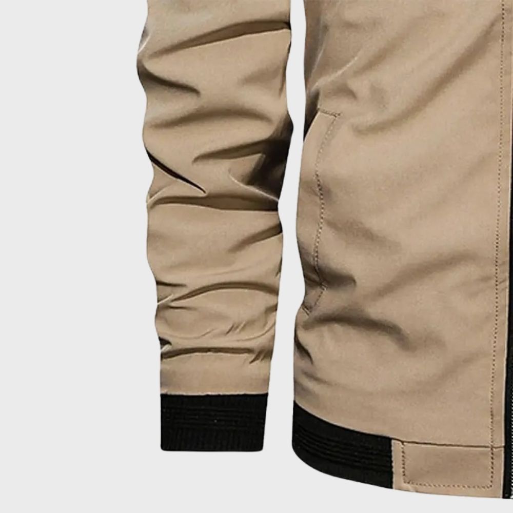 Veste bomber homme – Coupe slim – Tissu léger respirant – Fermeture zippée