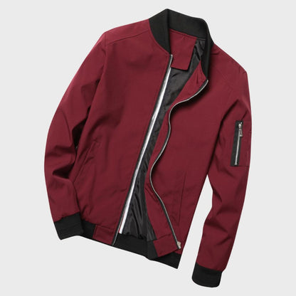 Veste bomber homme – Coupe slim – Tissu léger respirant – Fermeture zippée
