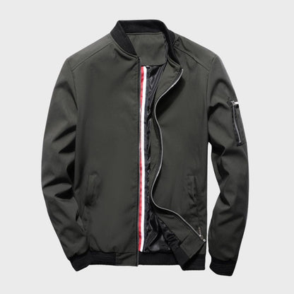 Veste bomber homme – Coupe slim – Tissu léger respirant – Fermeture zippée