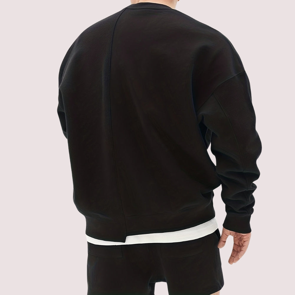 Sweat-shirt Homme Uni, Respirant et Élastique pour Usage Décontracté