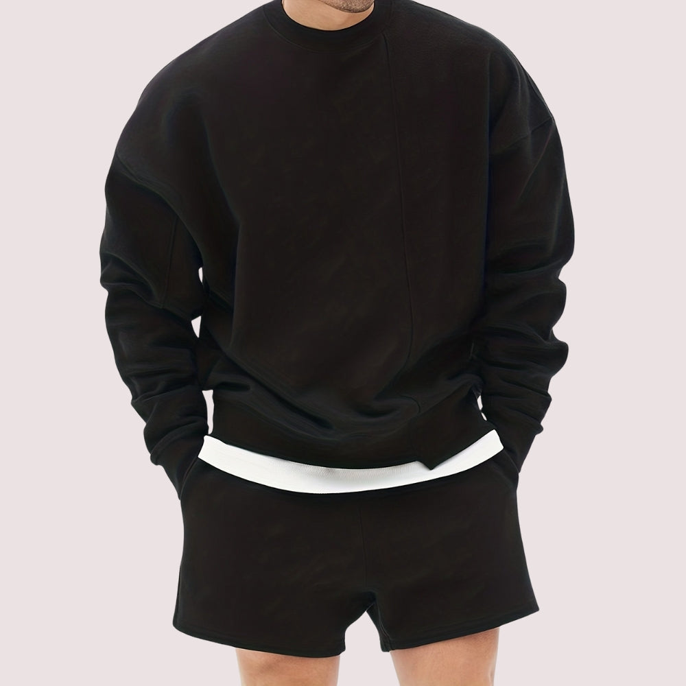 Sweat-shirt Homme Uni, Respirant et Élastique pour Usage Décontracté