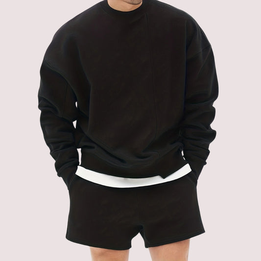 Sweat-shirt Homme Uni, Respirant et Élastique pour Usage Décontracté