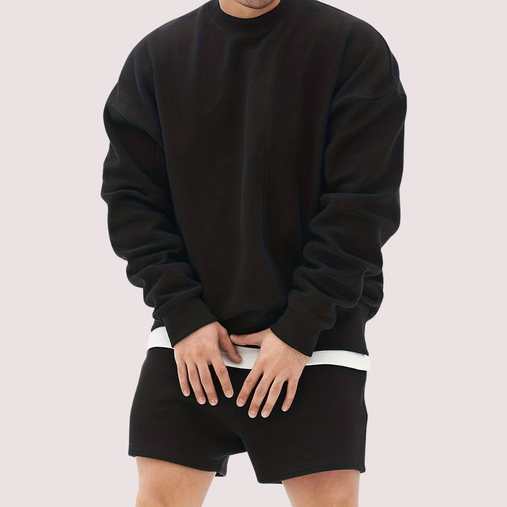 Sweat-shirt Homme Uni, Respirant et Élastique pour Usage Décontracté