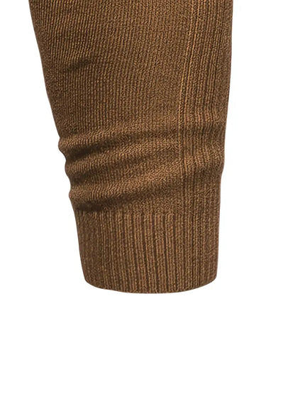 Pull homme – Col roulé – Coupe slim – Maille douce – Manches longues casual chic