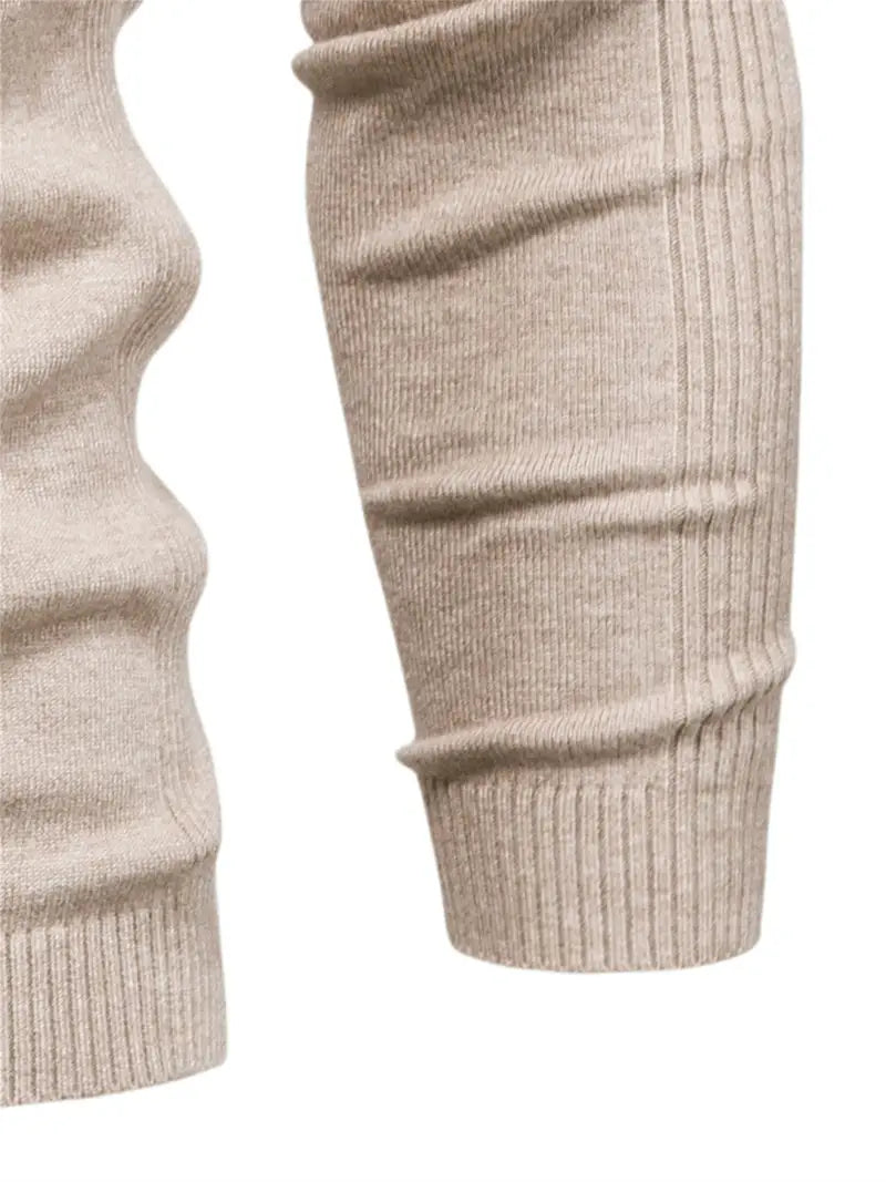 Pull homme – Col roulé – Coupe slim – Maille douce – Manches longues casual chic