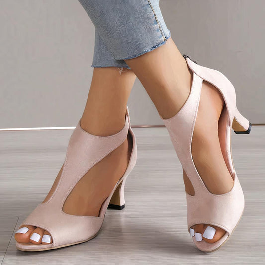 Sandales Femme Orthopédiques – Soutien Voûte Plantaire – Talon Moyen – Bout Ouvert
