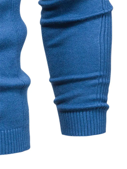 Pull homme – Col roulé – Coupe slim – Maille douce – Manches longues casual chic