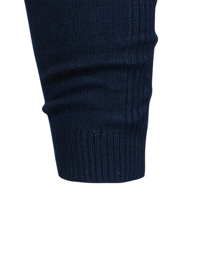 Pull homme – Col roulé – Coupe slim – Maille douce – Manches longues casual chic