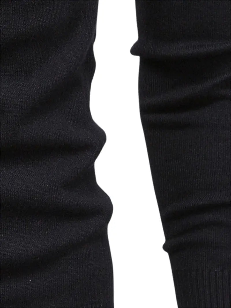 Pull homme – Col roulé – Coupe slim – Maille douce – Manches longues casual chic