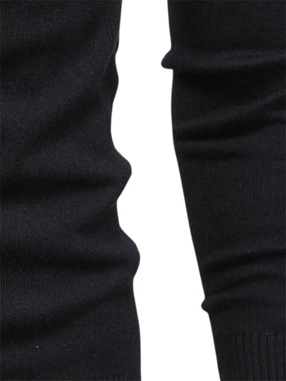 Pull homme – Col roulé – Coupe slim – Maille douce – Manches longues casual chic