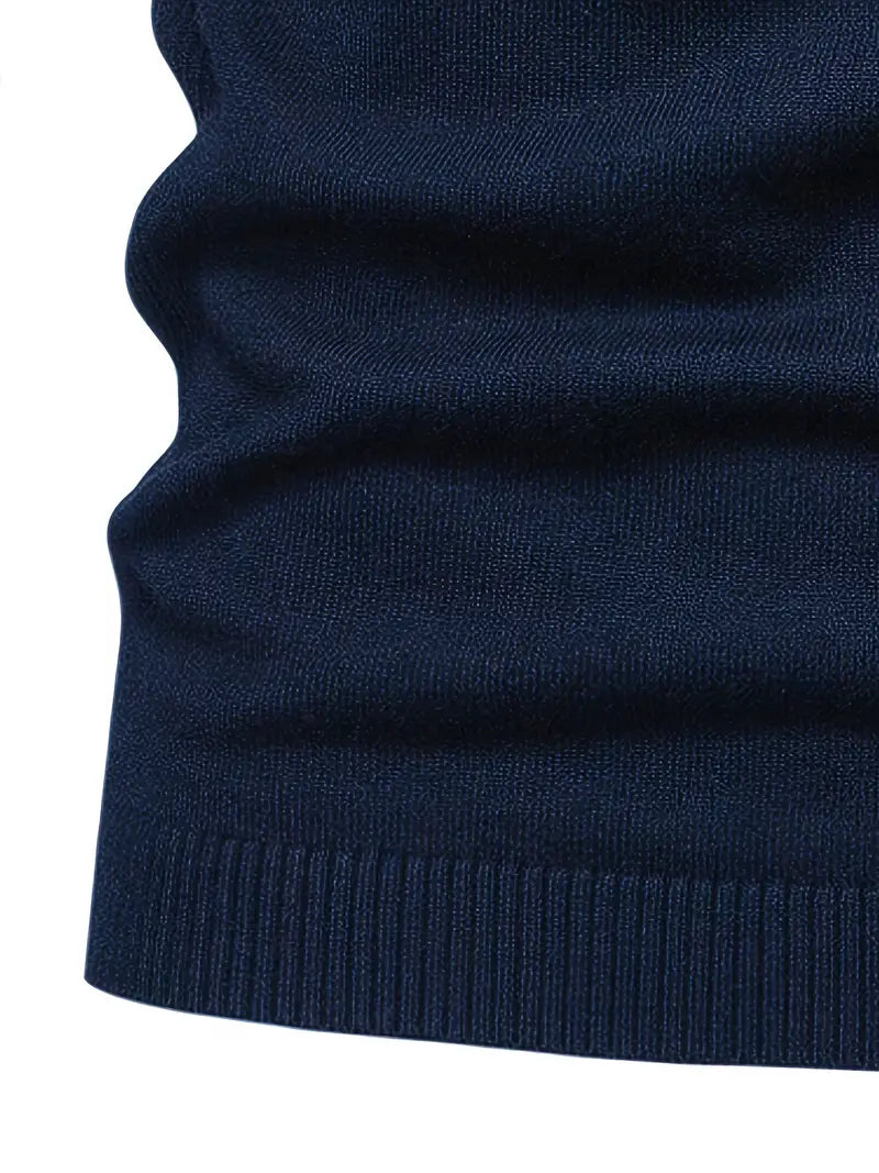 Pull homme – Col roulé – Coupe slim – Maille douce – Manches longues casual chic